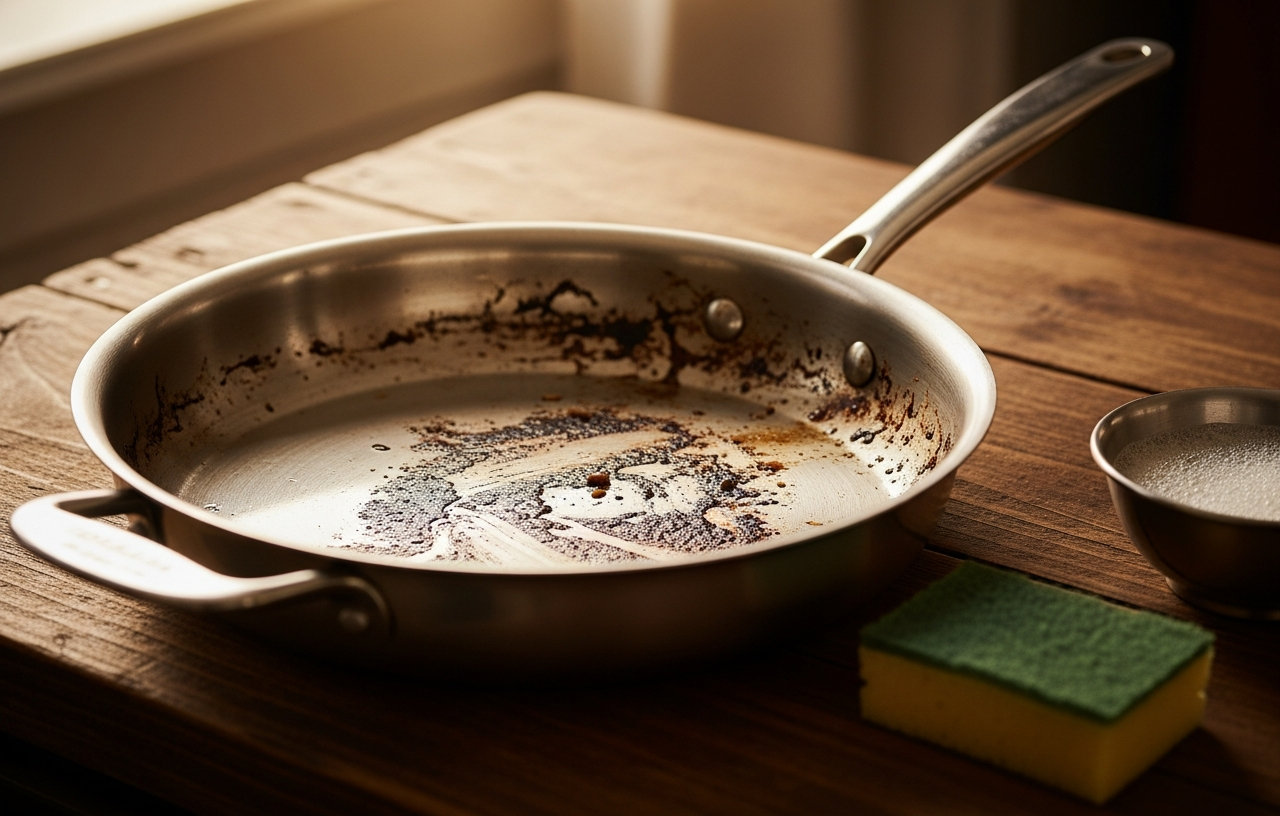 Food Stuck to Stainless Steel? Here's How to Clean It Off